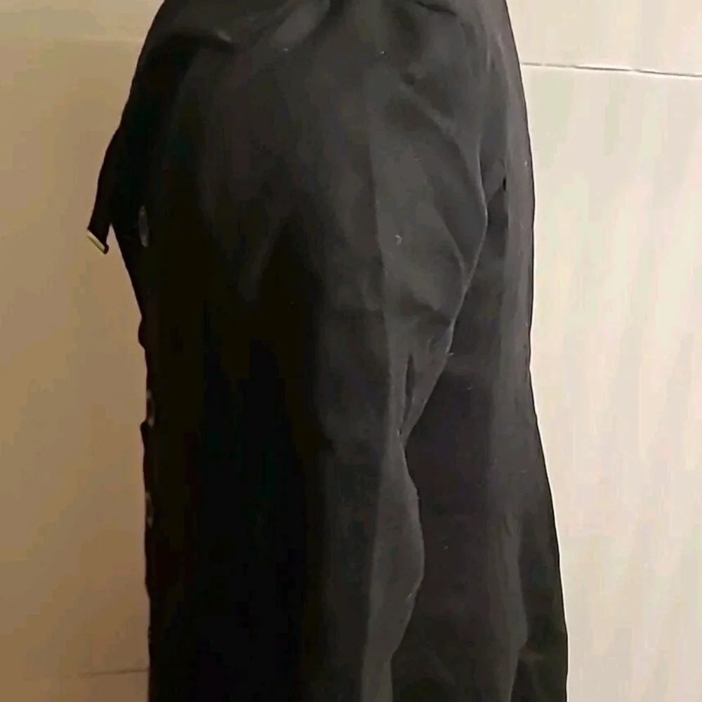 SISJULY XL NEW FIT & FLARE COAT BLACK GOTH STEAMPUNK ANIME ASYMMETRICAL COSTUME - Picture 10 of 15